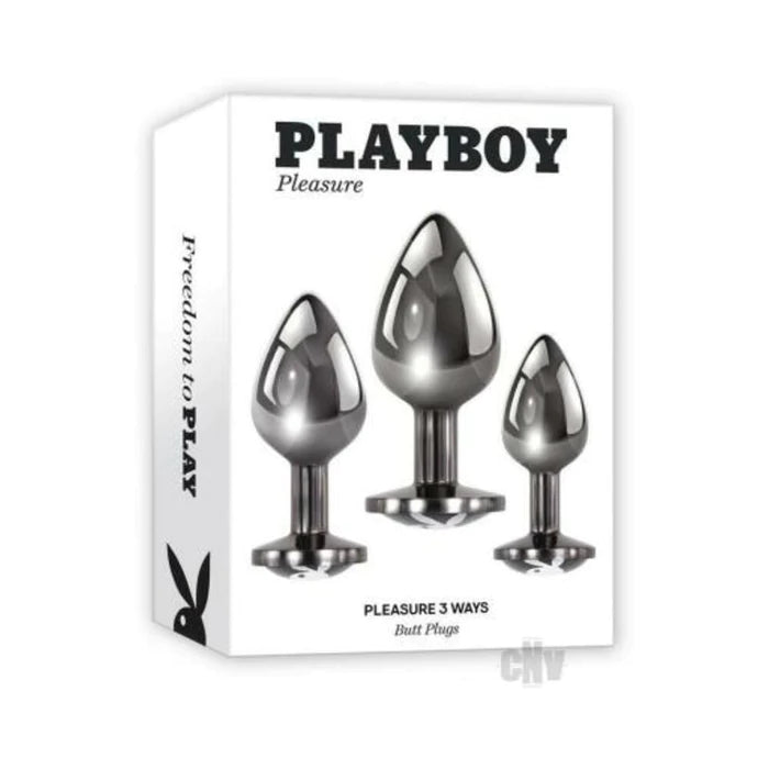 Playboy Pleasure 3 Ways Butt Plug - Club X